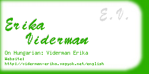 erika viderman business card